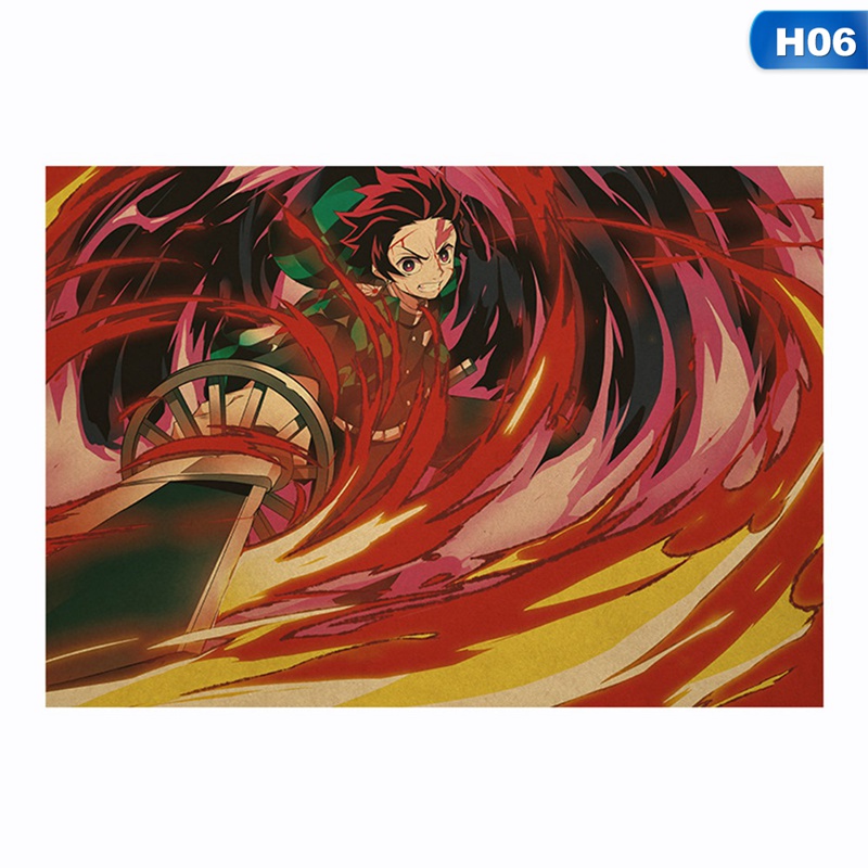 Tranh Treo Tường Trang Trí In Hình Anime Demon Slayer: Kimetsu No Yaiba 19.6x13.7inch