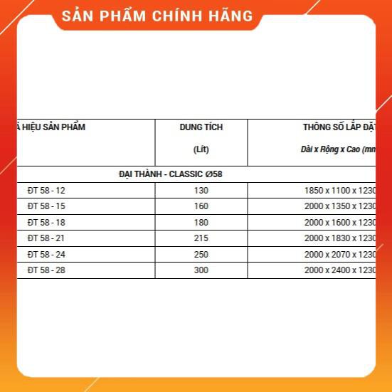 (FREESHIP) Máy nước nóng năng lượng mặt trời ĐẠI THÀNH CLASSIC F58