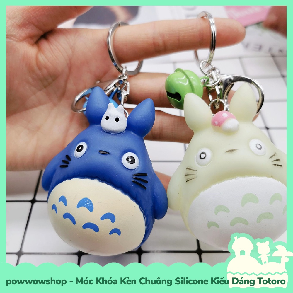 [Sẵn VN - Hỏa Tốc] Móc Khóa Silicone Kèn Chuông Kiểu Dáng Anime Manga Totoro Nhiều Màu