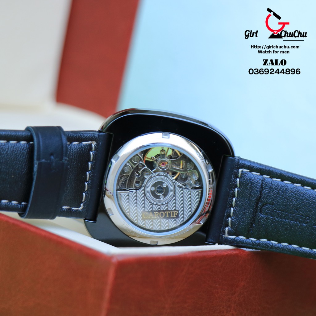Đồng Hồ Nam Carotif cơ lộ máy cao cấp (style sevenfriday) mẫu màu đen | BigBuy360 - bigbuy360.vn