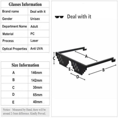 Mắt kính swag kiểu mosaic cá tính cho nam lẫn nữ