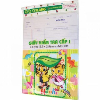 Giấy kiểm tra KLONG Cấp 1