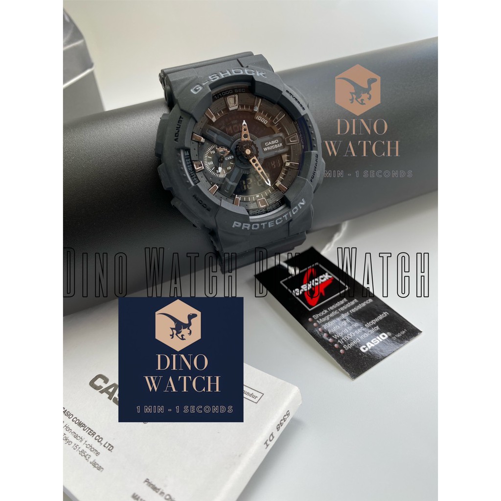 COOL NGẦU - MẠNH MẼ - ĐỒNG HỒ NAM G_SHOCK GA-110 -1B , MÀU ĐEN NHÁM FULLBOX HÃNG