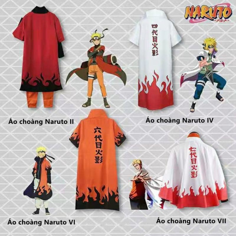 Áo choàng cosplay hoá trang Naruto Kakashi
