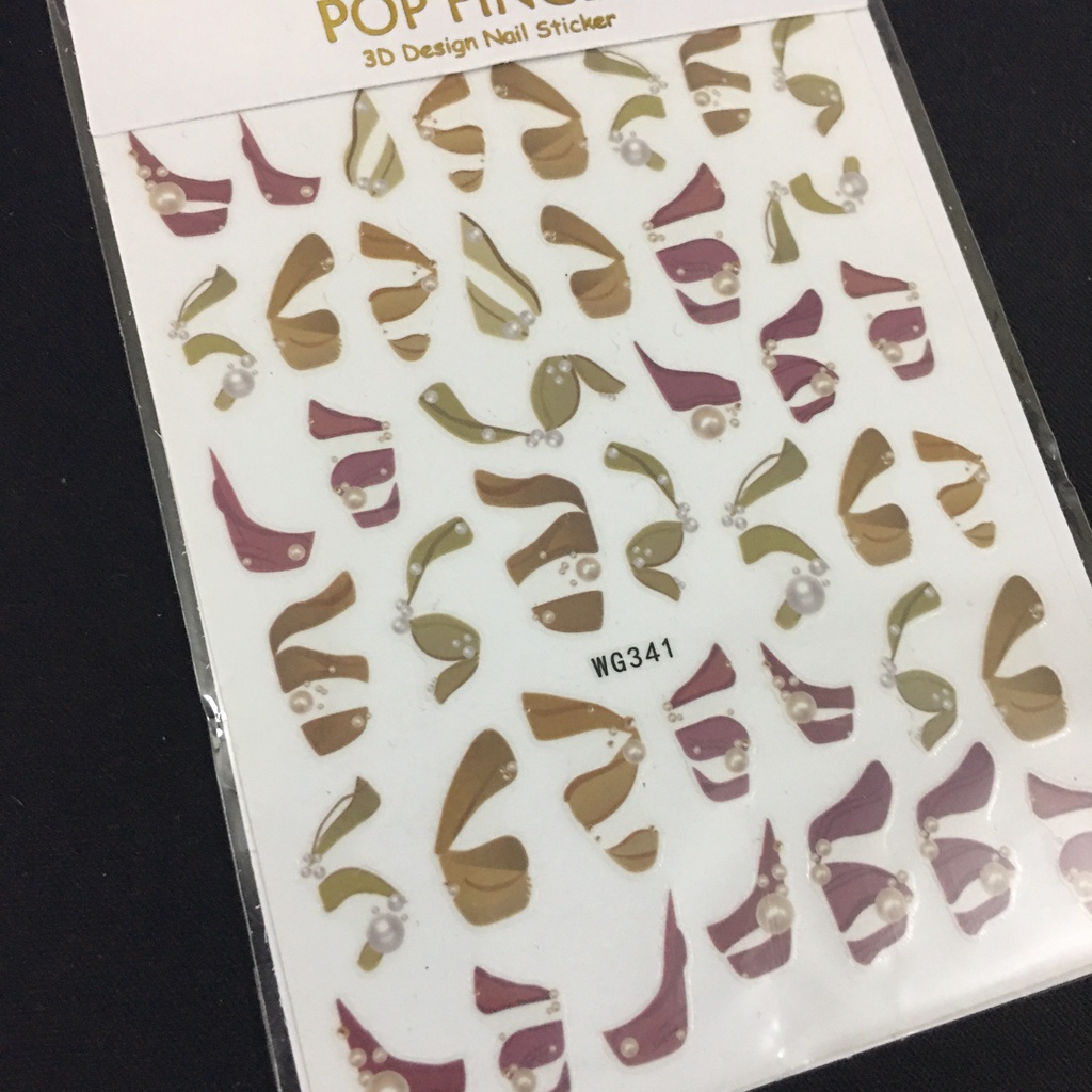 Sticker nail trang trí móng tay họa tiết loang - WG
