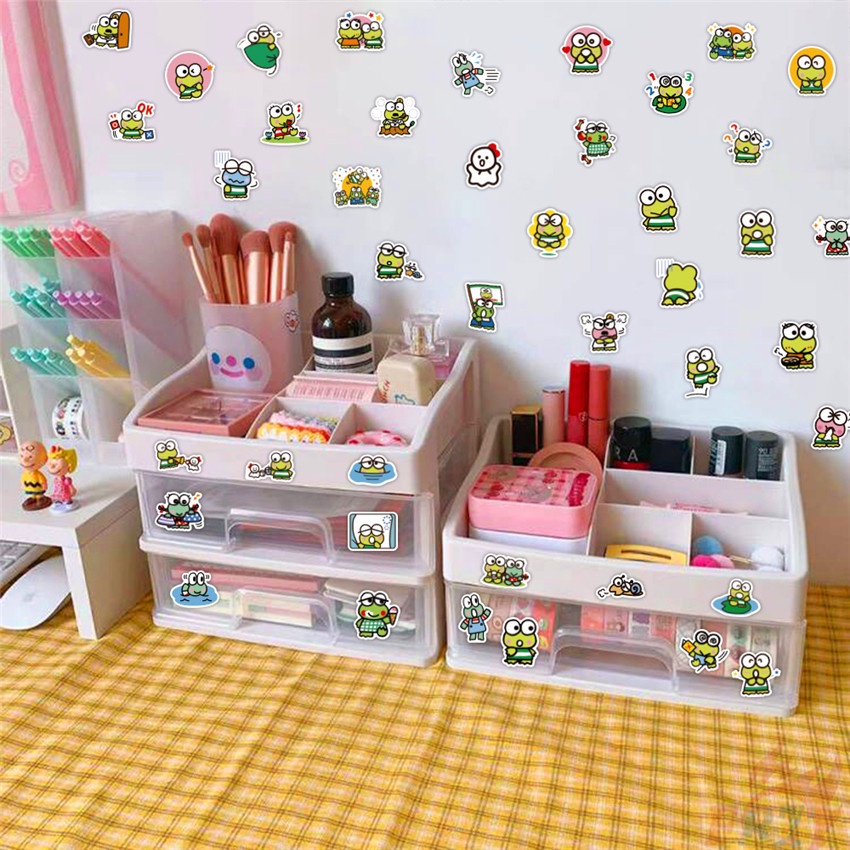 56 Cái / Bộ ☆ Nhãn Dán Kero Kero Keroppi ☆ Sticker Dán Tường Chống Thấm Nước Thời Trang