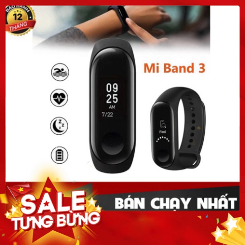 [FREE SHIP] 💥BẢO HÀNH 1 NĂM💥 Vòng Tay Đồng Hồ Thông Minh Band M3 CHÍNH HÃNG - Đồng hồ theo dõi sức khỏe, Chống Nước💥S