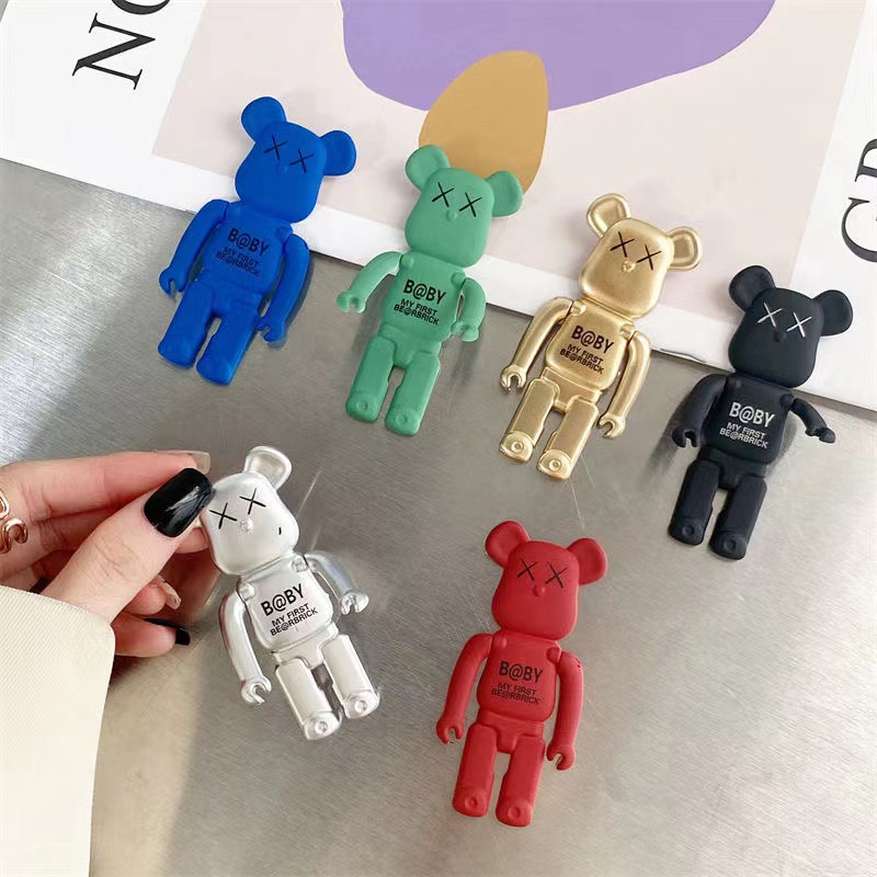 Giá Đỡ Điện Thoại Hình Gấu Violent 3D Có Thể Gập Lại Để Bàn Trang Trí