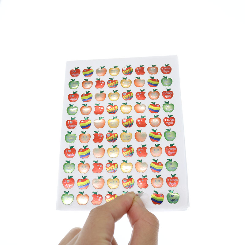 Set 10 tờ nhãn dán hình quả táo xinh xắn dễ thương