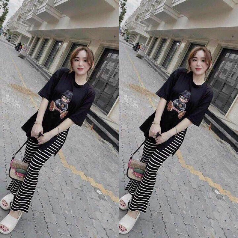 SET BỘ GẤU THUÊ + QUẦN LOE COTTON MÀU SIÊU ĐẸP _ XƯỞNG MAY THU LÊ