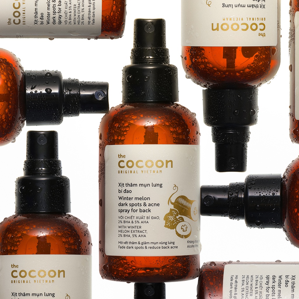Xịt thâm mụn lưng bí đao Cocoon 140ml
