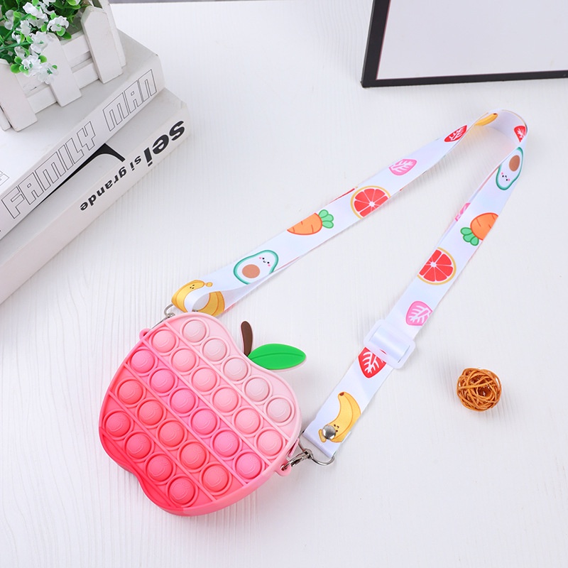 Pop It Túi Đeo Chéo Apple Đồ Chơi Tạo Bọt Giảm Căng Thẳng Dành Cho Nữ/Trẻ Em/Túi Xách