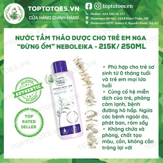 Nước tắm thảo dược cho trẻ em Nga "Đừng ốm" Neboleika 250ml