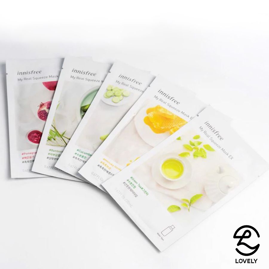 Combo 10 miếng mặt nạ Innisfree My Real Squeeze Mask ( mix vị ngẫu nhiên )