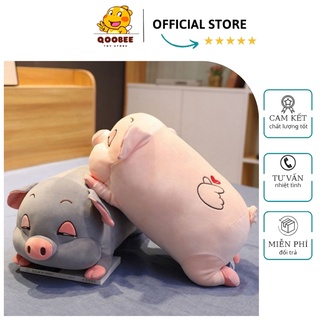 Gấu bông heo híp xám/hồng - thú nhồi bông cho bé - kích thước 40/70cm