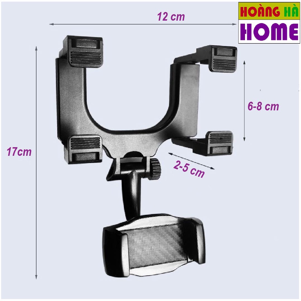 Kẹp điện thoại treo gương chiếu hậu, giá đỡ điện thoại gắn gương chiếu hậu xe ô tô xe hơi