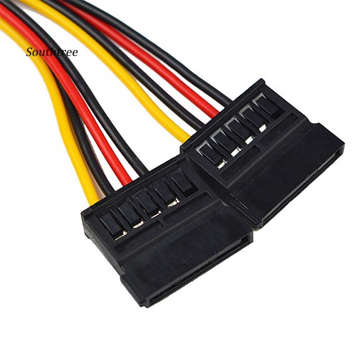 (Hàng Có Sẵn) Dây Cáp Chuyển Đổi Từ 4 Pin Ide Molex Sang 15 Pin 2 Serial Sata