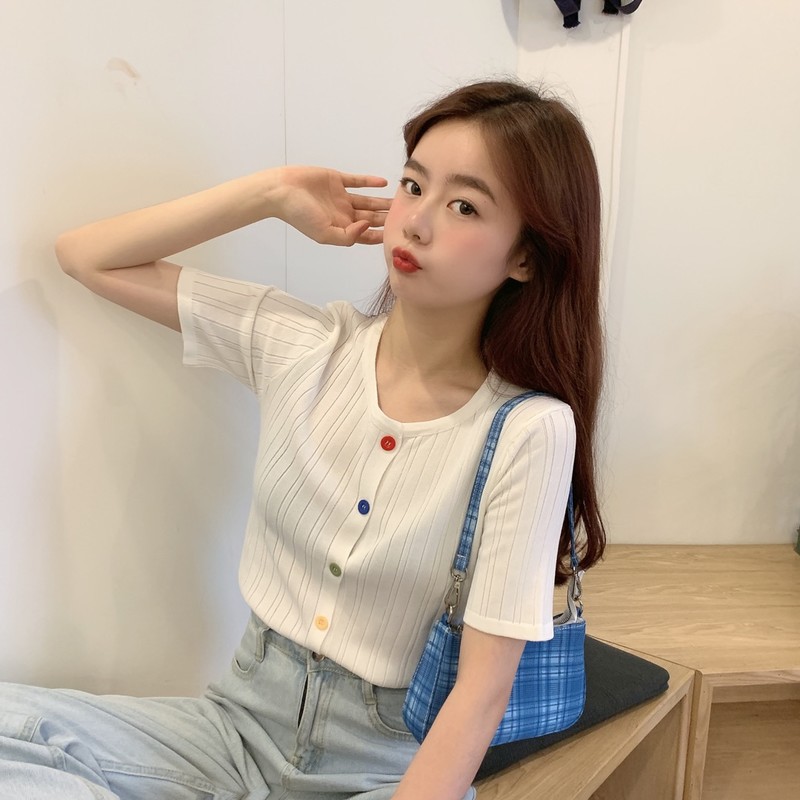 ÁO THUN NỮ DỆT KIM CỔ TRÒN