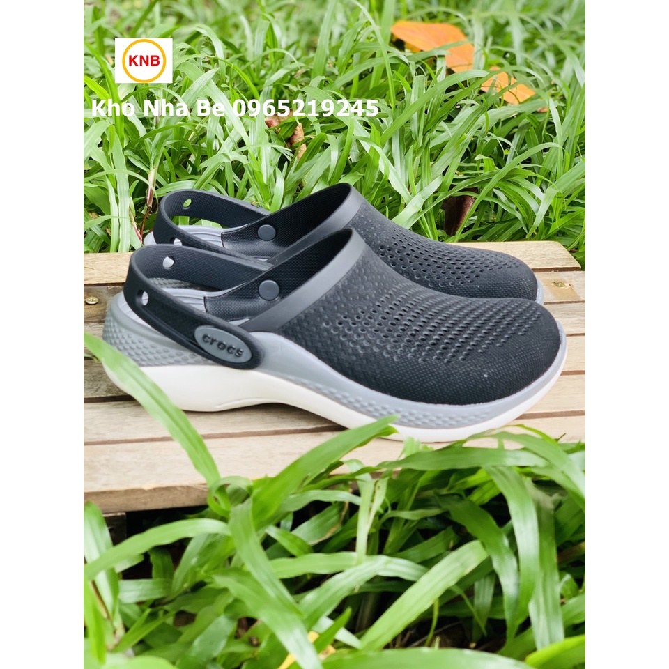 Dép sục cross 360 Literide clog màu đen, Dép Sục Nam Nữ Literide Clog 360 Đi Nắng Mưa Cao Cấp, cực chất hàng xịn