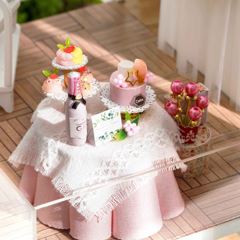 Mô hình nhà DIY Doll House Have a Nice Day Kèm Mica Chống bụi, Bộ dụng cụ, Keo dán và Bộ phát nhạc