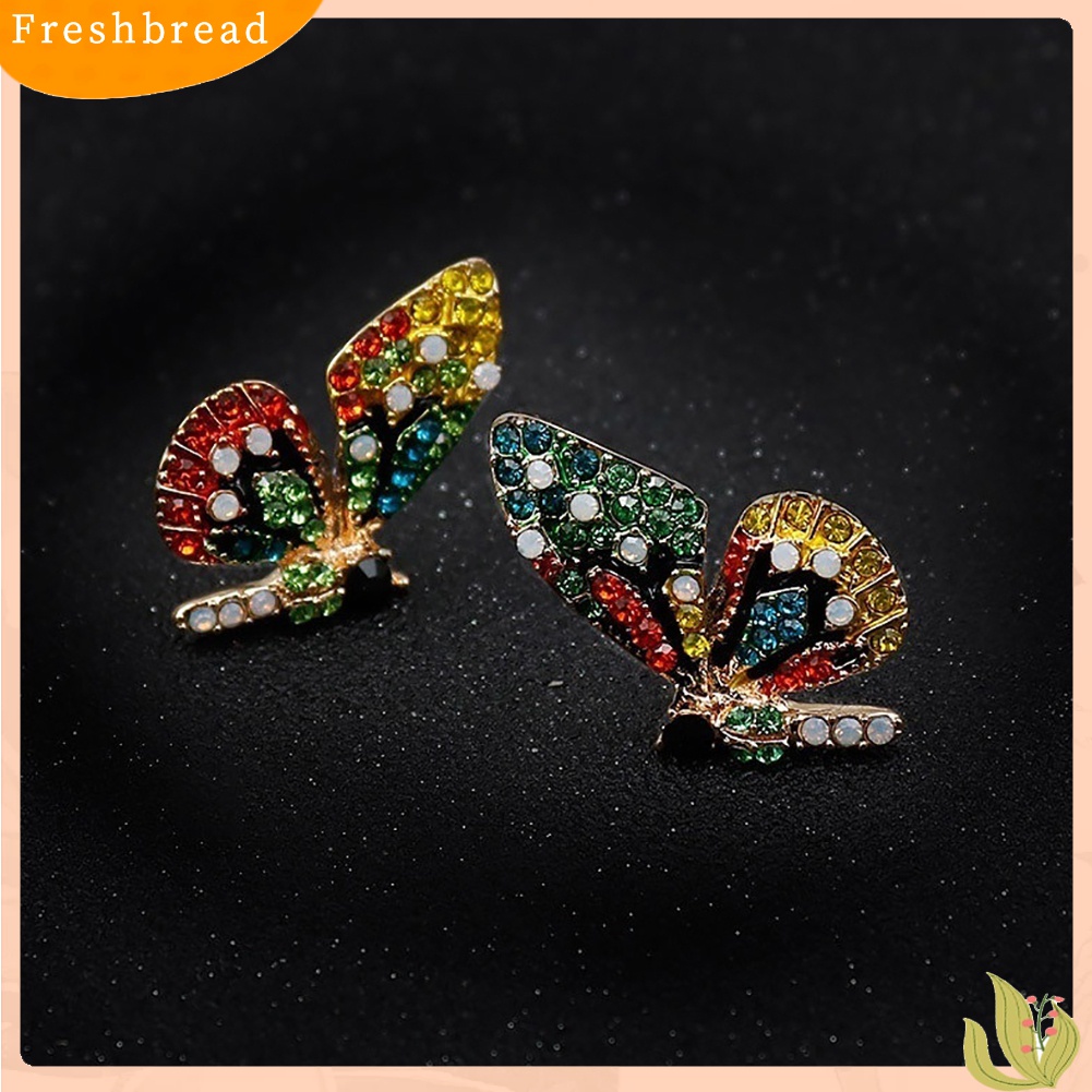 Bộ Đồ Thời Trang Thiết Kế Dễ Thương Cá Tính| Bông Tai HìNh BướM ĐíNh Đá NhiềU MàU ThờI Trang