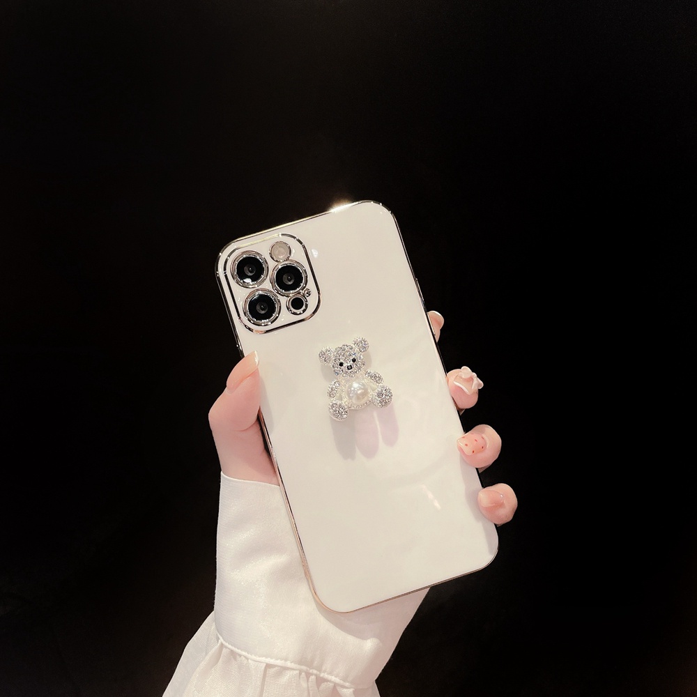 Ốp Điện Thoại Hình Gấu Đơn Giản Cho iPhone 13 11 12 X XR XS max 12promax 13promax 11promax 13 pro 8plus