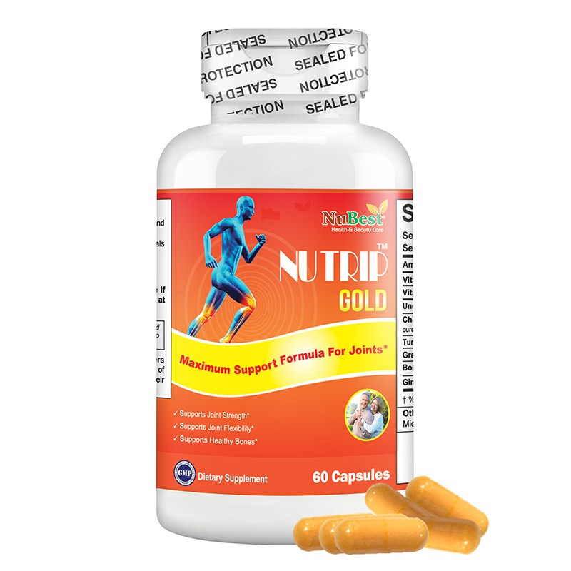 [Combo 5 Tặng 1] Thực Phẩm Bảo Vệ Sức Khoẻ Hỗ Trợ Xương Khớp Mỹ NuTrip Gold của thương hiệu NuBest Hộp 60 Viên | BigBuy360 - bigbuy360.vn