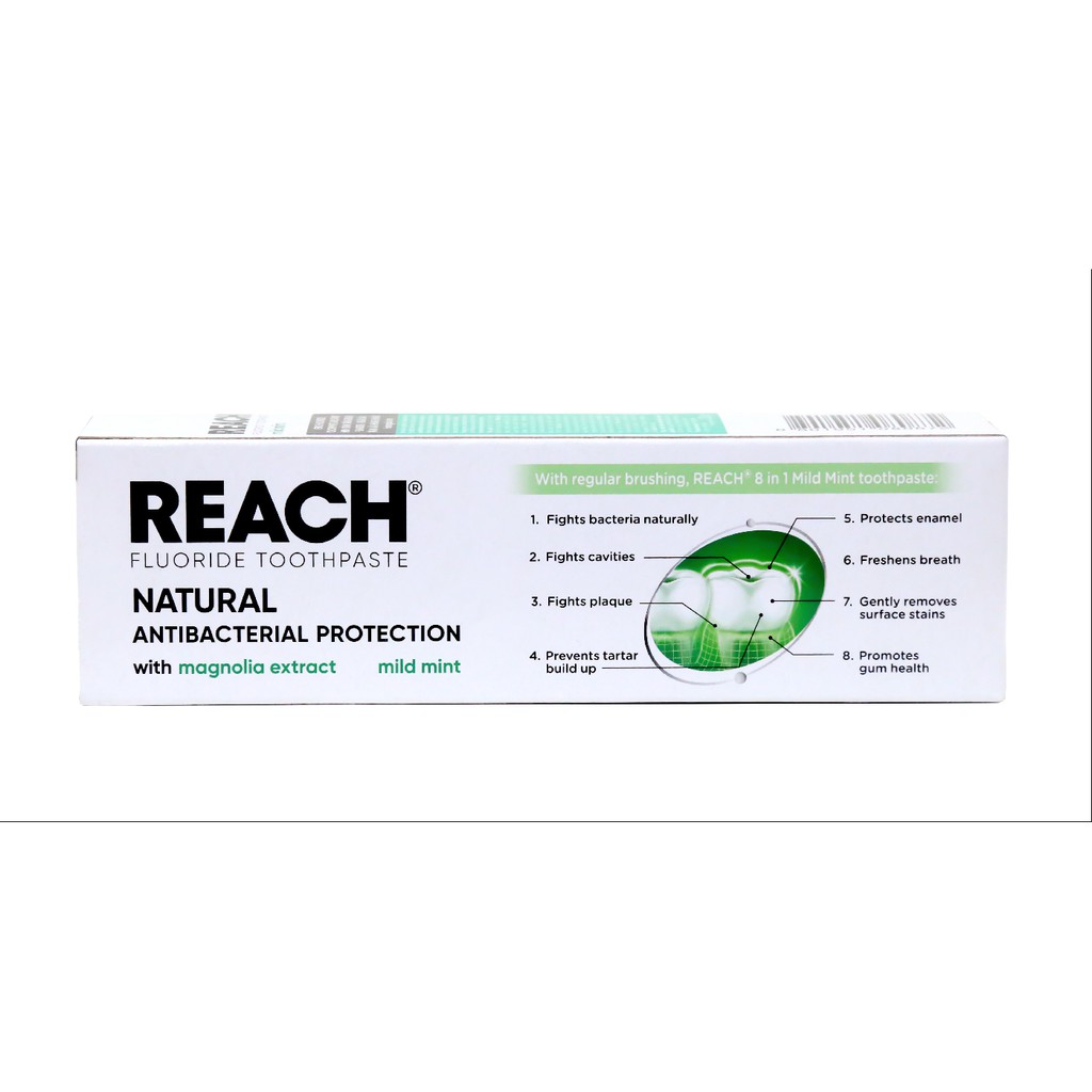 Kem đánh răng Reach Flouride Mild Mint 120gr - Hương Dịu nhẹ