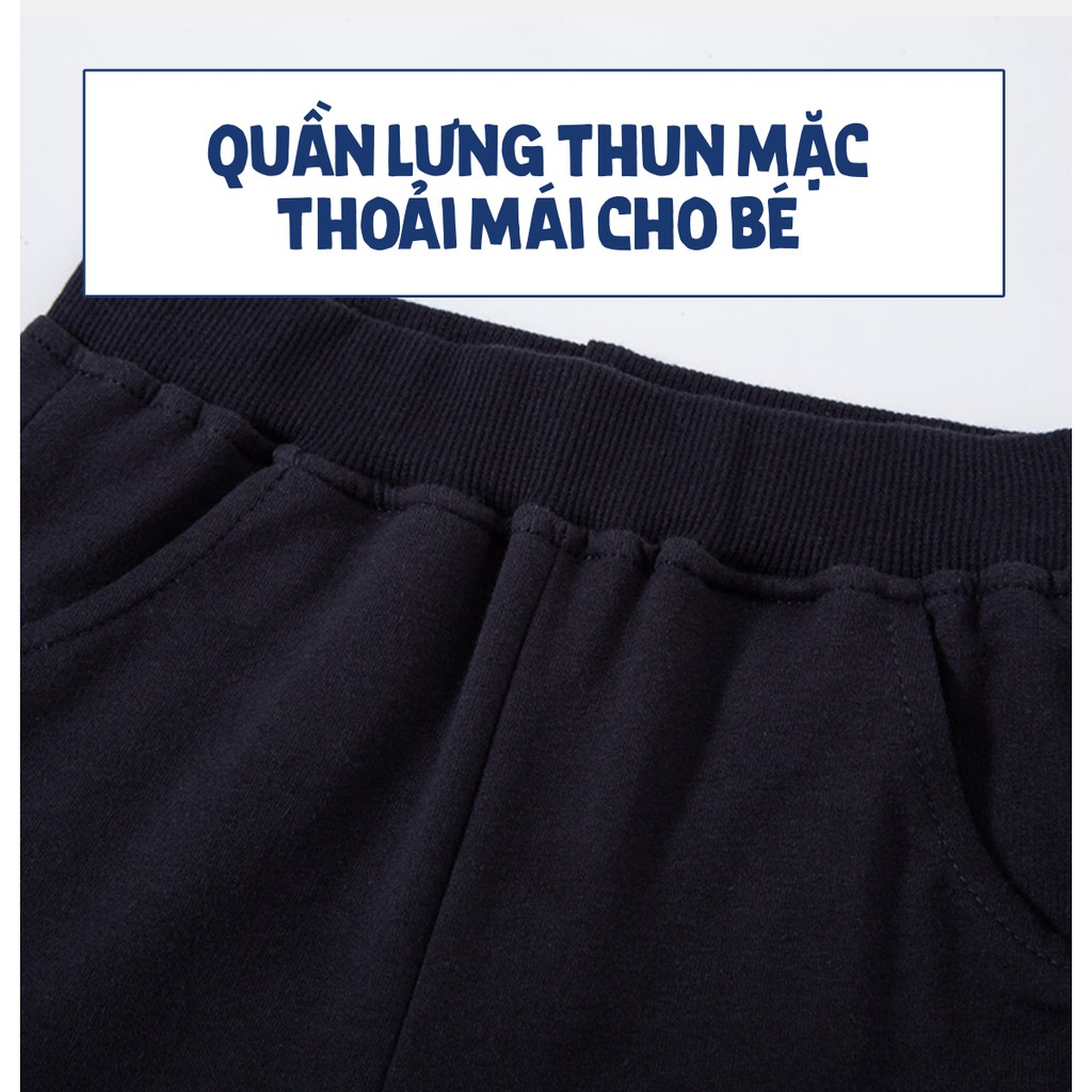 Quần thun cho bé trai 3D in hình đôi mắt 2 lớp , quần short bé trai họa tiết siêu cool ngầu chất cotton hàng xuất Âu Mỹ