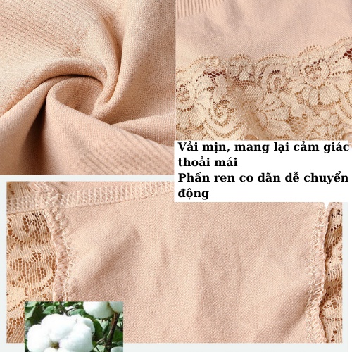 Quần gen bụng mặc váy, quần lót cạp cao Minet nâng mông định hình sau sinh chống cuộn giảm mỡ thông hơi QGB003