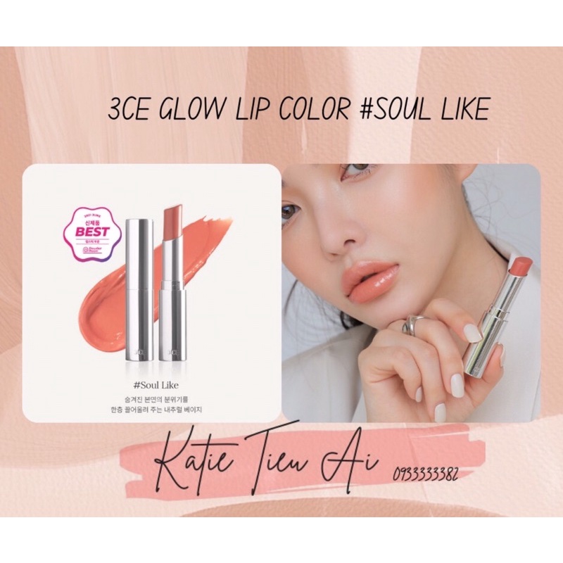 Son thỏi dưỡng màu 3CE Glow Lip Color