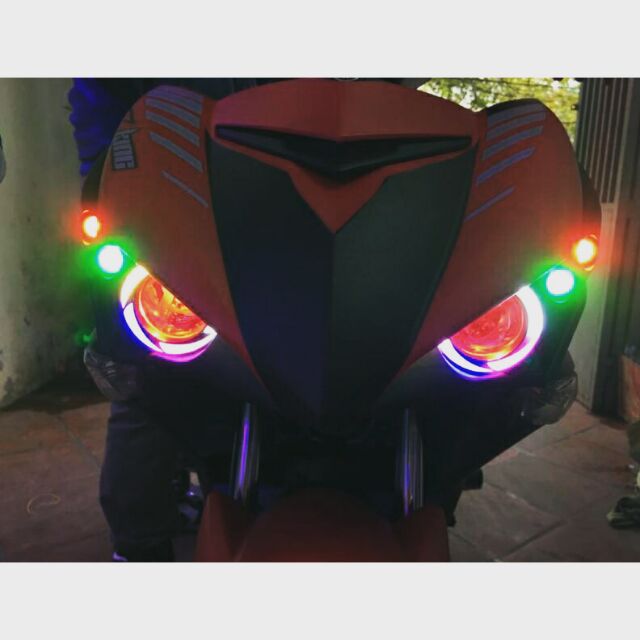 Đèn led 7màu cú mèo cho xe Exciter và winer