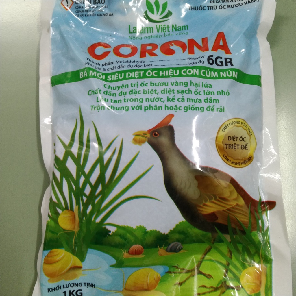 Thuốc Trừ Ốc 6GR - Thuốc Diệt Ốc Sên Cho Cây Trồng - cúm núm corona 6gr gói 1kg