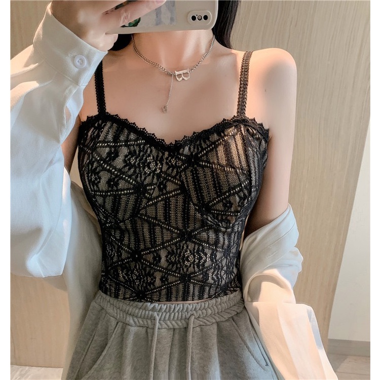 Áo Bra Ren Nữ 2 Dây Croptop Cao Cấp Hàng Đẹp Kiểu Dáng Hàn Quốc Xinh Xắn Chất Mềm Mịn Thoáng Mát 7692