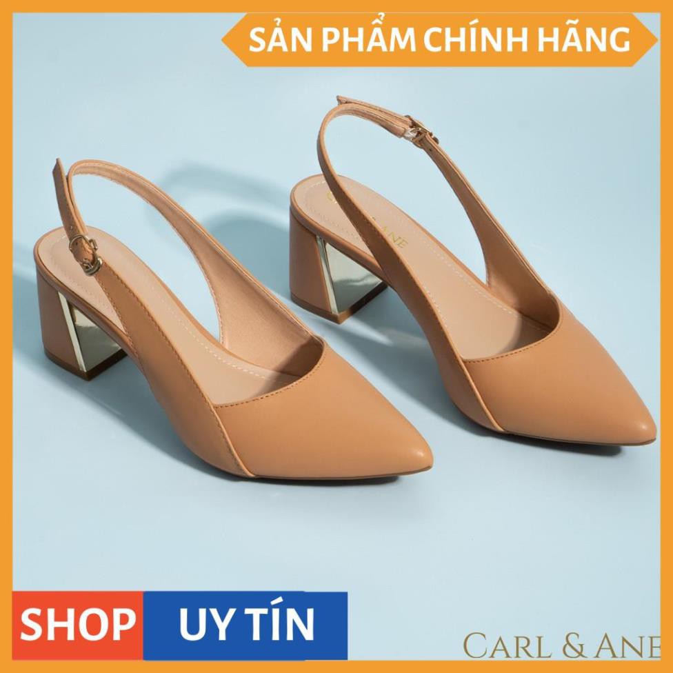 Carl & Ane - Giày cao gót thời trang mũi nhọn phối dây kiểu dáng basic cao 7cm màu bò - CL001 | BigBuy360 - bigbuy360.vn