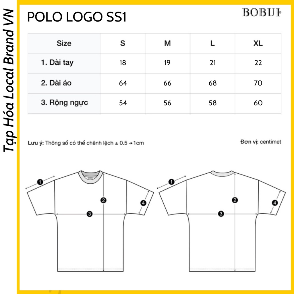 Áo Thun Polo BOBUI saigon V1 nam nữ unisex form rộng có cổ tay lỡ