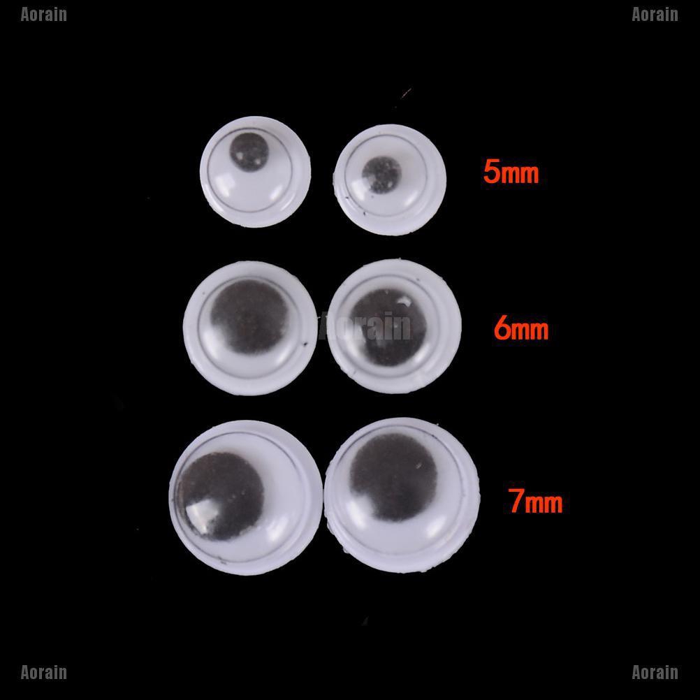 Set 100 Mắt Tự Dính Cỡ 5 / 6 / 7mm Cho Búp Bê