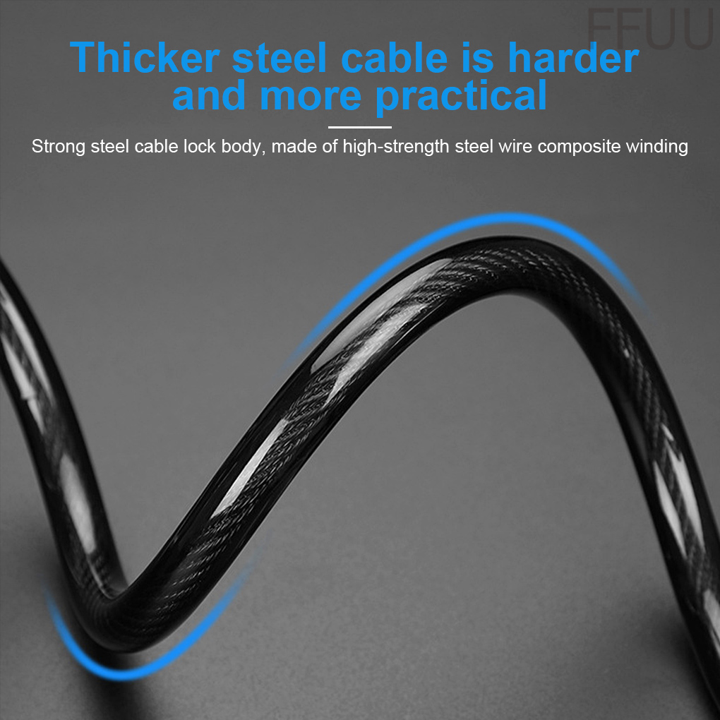 Khóa Dây An Toàn Chống Nước 5 Số Cho Xe Đạp