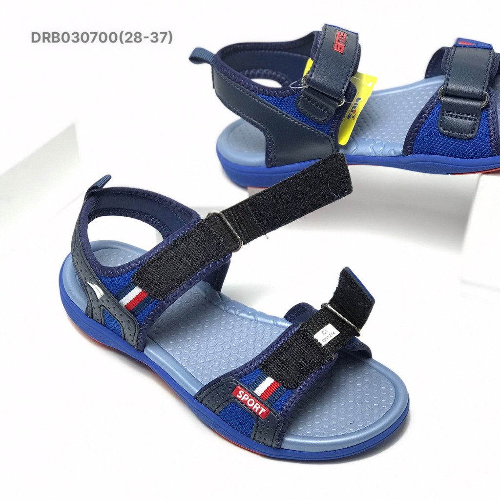 Sandal bé trai 28-37 ❤️FREESHIP❤️ Dép quai hậu học sinh BlTIS đế cao su hai quai dán DRB030700