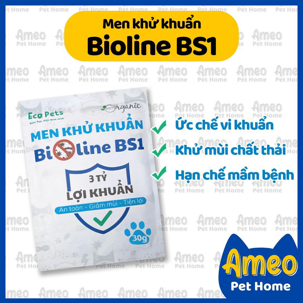Men khử khuẩn cát vệ sinh mèo Bioline BS1, dùng khử mùi khử khuẩn cát mèo eco pets