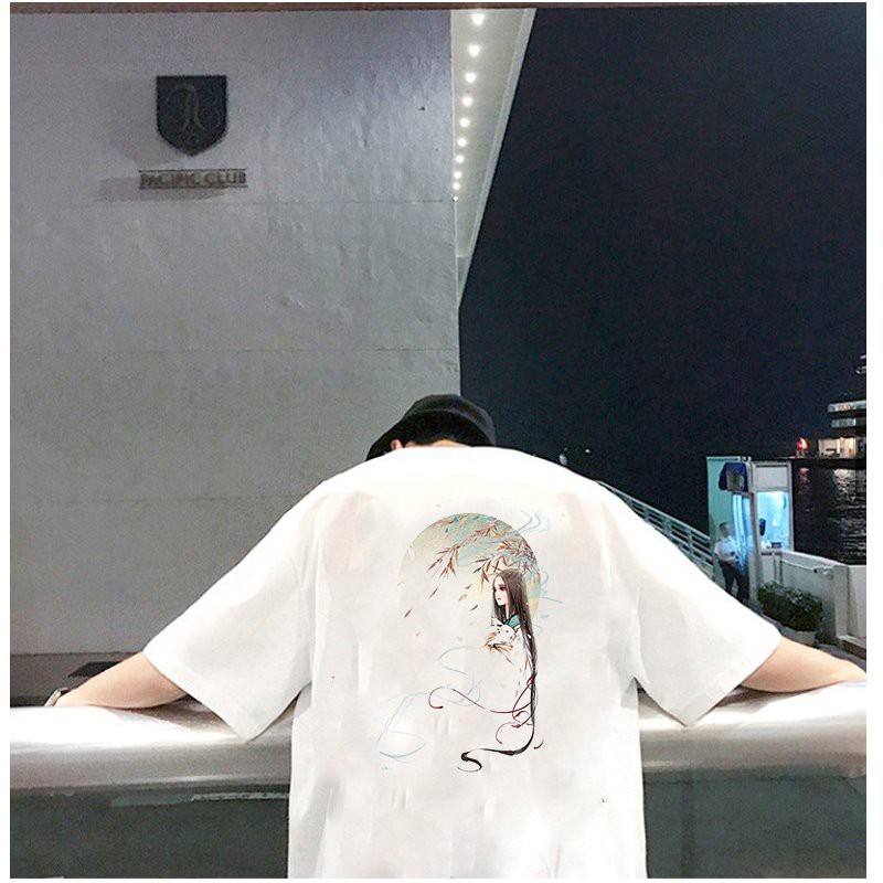 Áo thun unisex form rộng Nhật Bản đẹp độc lạ phong cách cá tính vải dày mịn 2019T2307
