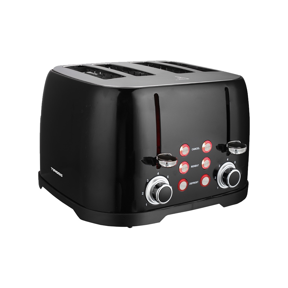 Máy Nướng Bánh Mì Sandwich Tiross TS9660, 4 Ngăn, Hàng Chính Hãng, Bảo Hành 12 Tháng
