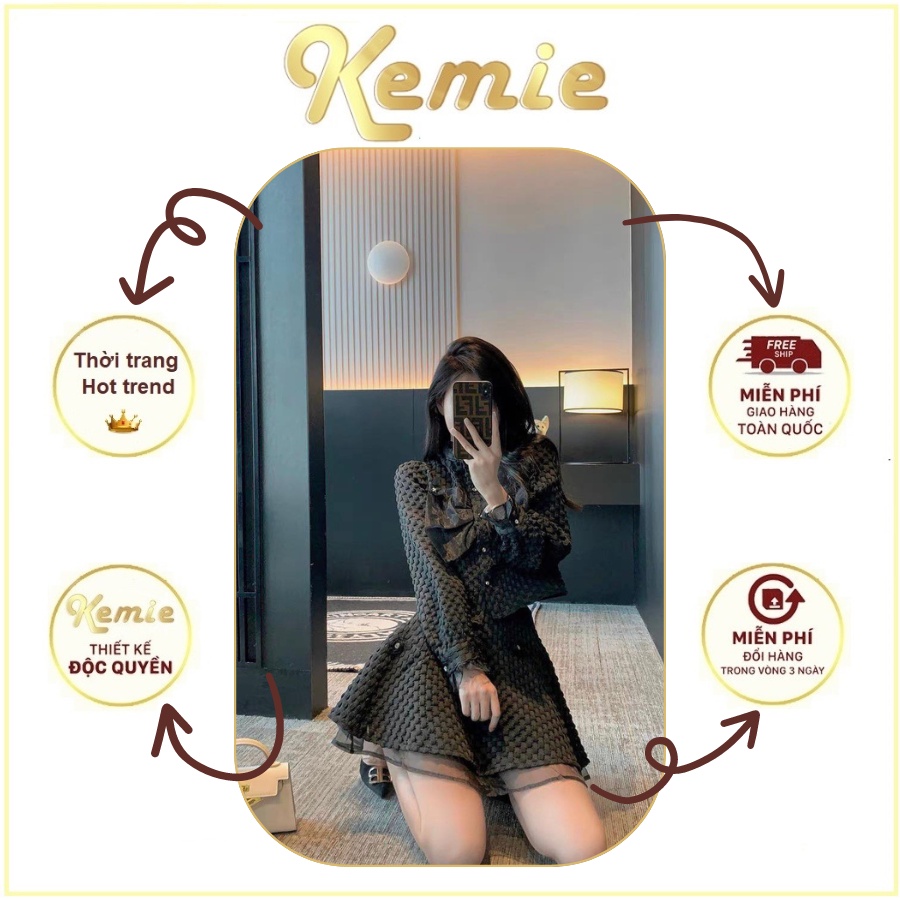 Set Áo Babydoll Thiết Kế NƠ Ngực Siêu Xinh Hàng 2 Lớp ,Sét Babydoll Tiêu Thư Hàn Quốc KEMIE SHOP