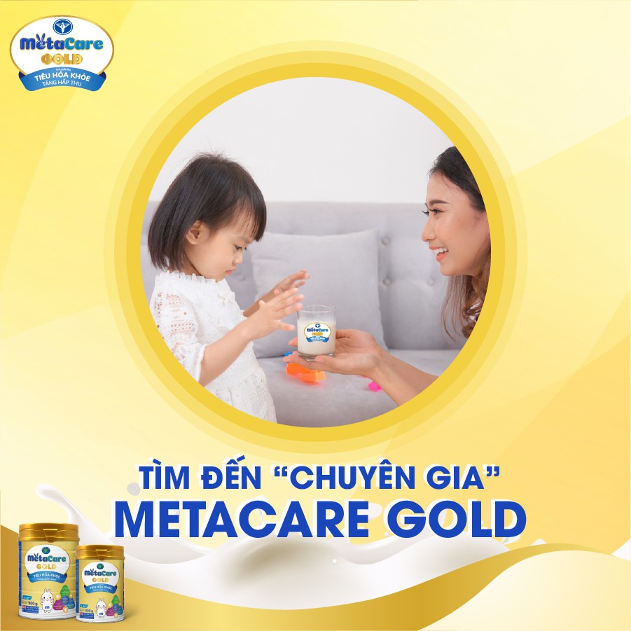 Sữa bột tốt cho bé Nutricare MetaCare Gold 0+ tiêu hóa khỏe, tăng hấp thu, phát triển não bộ (400gr)