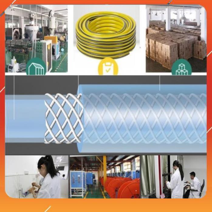 Vòi tưới cây rửa xe✔️❤️Evoucher Bộ dây vòi xịt nước rửa xe, tưới cây ✔, tăng áp 3 lần, loại 20m 206319 cút sập, nối đen