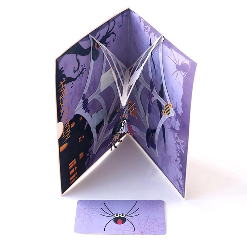 3D Laser Cut Handmade Horror Spider Paper Invitation Greeting Card