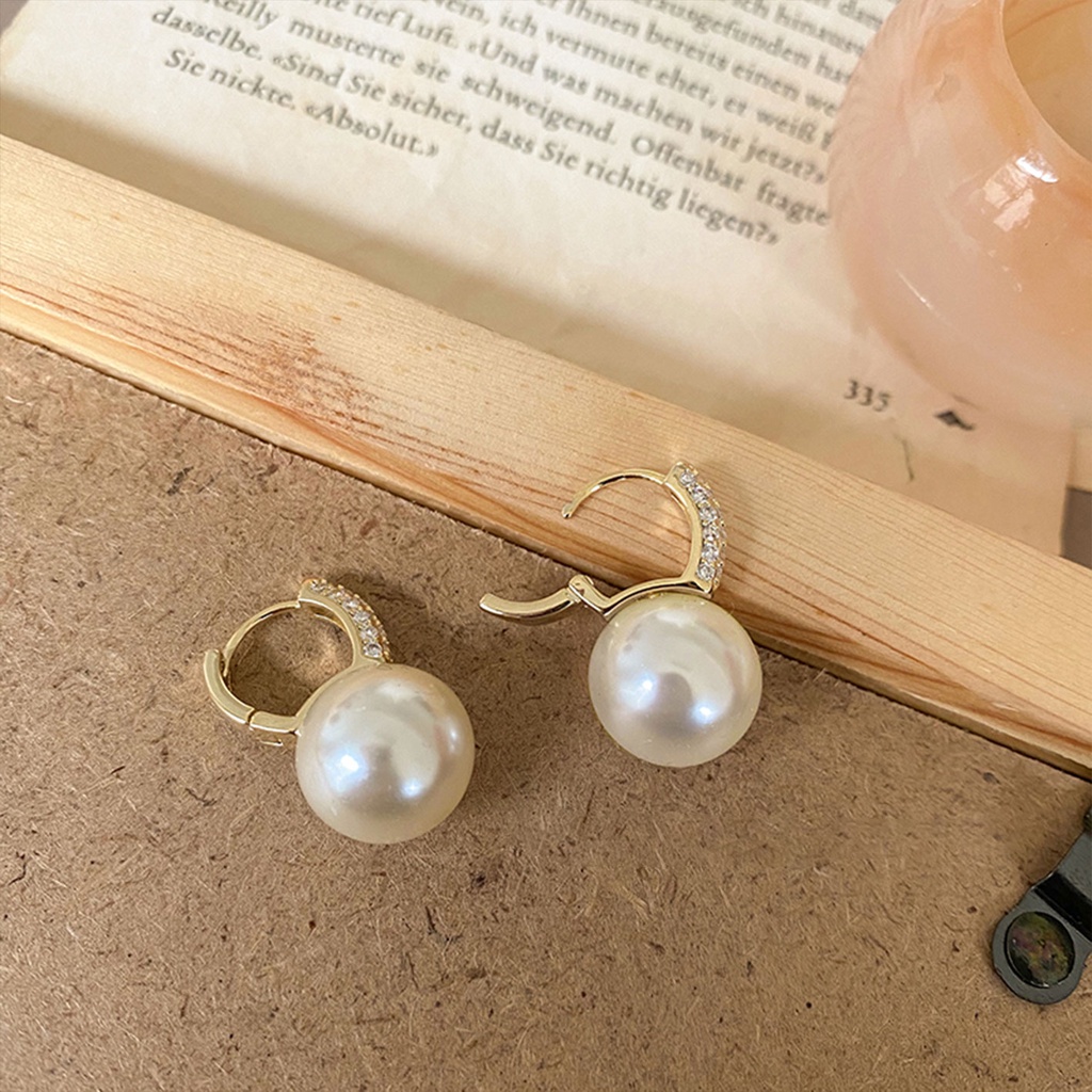 Chất Lượng Cao!Bông Tai Đính Đá Và Ngọc Trai Nhân Tạo Sang Trọng Phong Cách Hàn Quốc Thời Trang Cho Nữ 2022