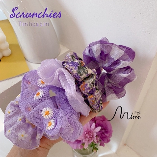 Dây Buộc Tóc Scrunchies Tone Màu Tím Siêu Xinh