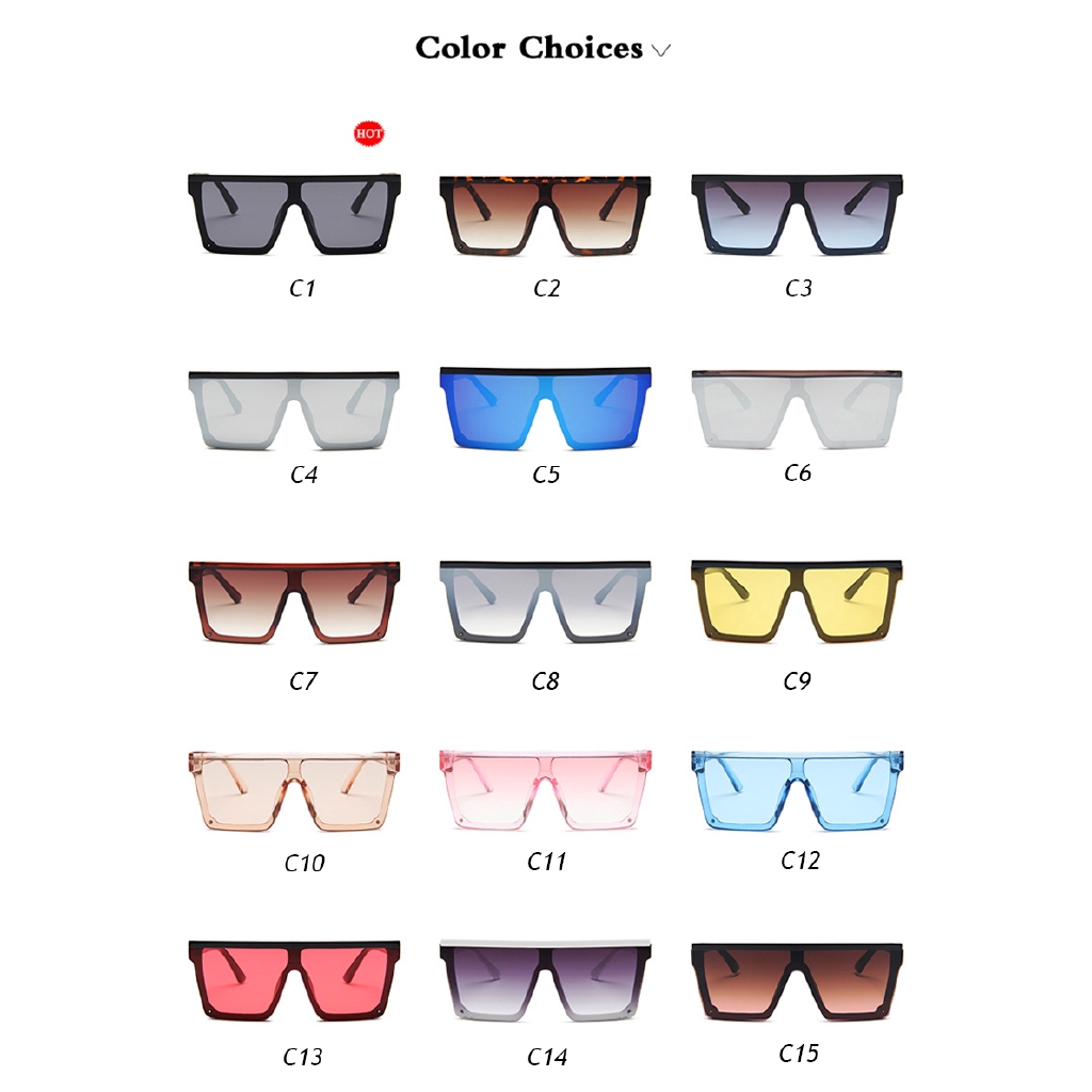 Kính Mát Gọng Vuông Chống Tia Uv Thời Trang Cho Nam Nữ