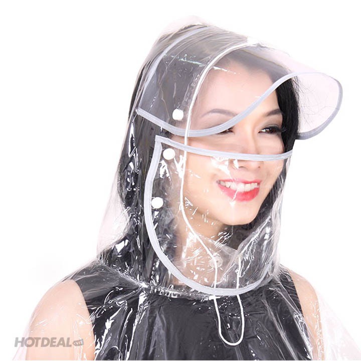 Áo mưa trong suốt cánh dơi loại dày  loại lớn 1m6 , áo mưa vi sinh